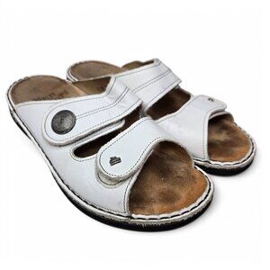 Finn Comfort Sansibar Sandals Women's White Leather Soft Footbed Strappy 8
